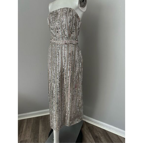 NWT MAC DUGGAL Embellished Strapless Column Dress Size US 10 $798 - Picture 7 of 12